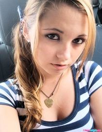Spreading pussy lips and